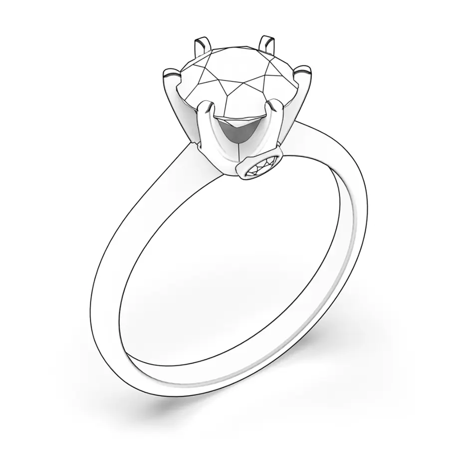 Zaručnički prsten The Journey:  bijelo zlato, dijamant